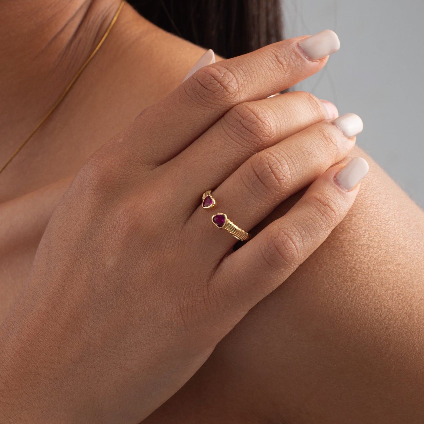 Double-Sided Heart Ring