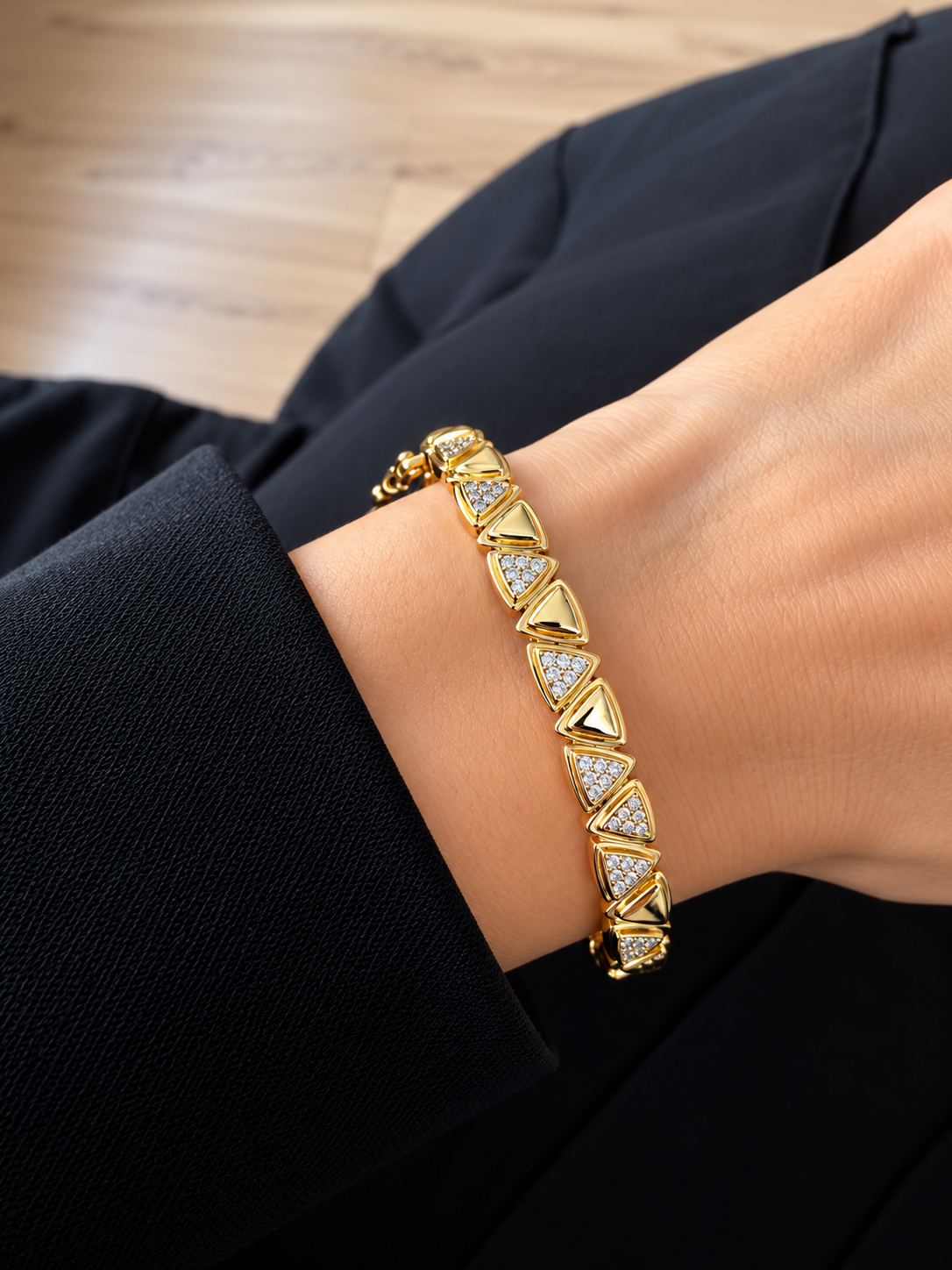 Framed Triangle Bangle