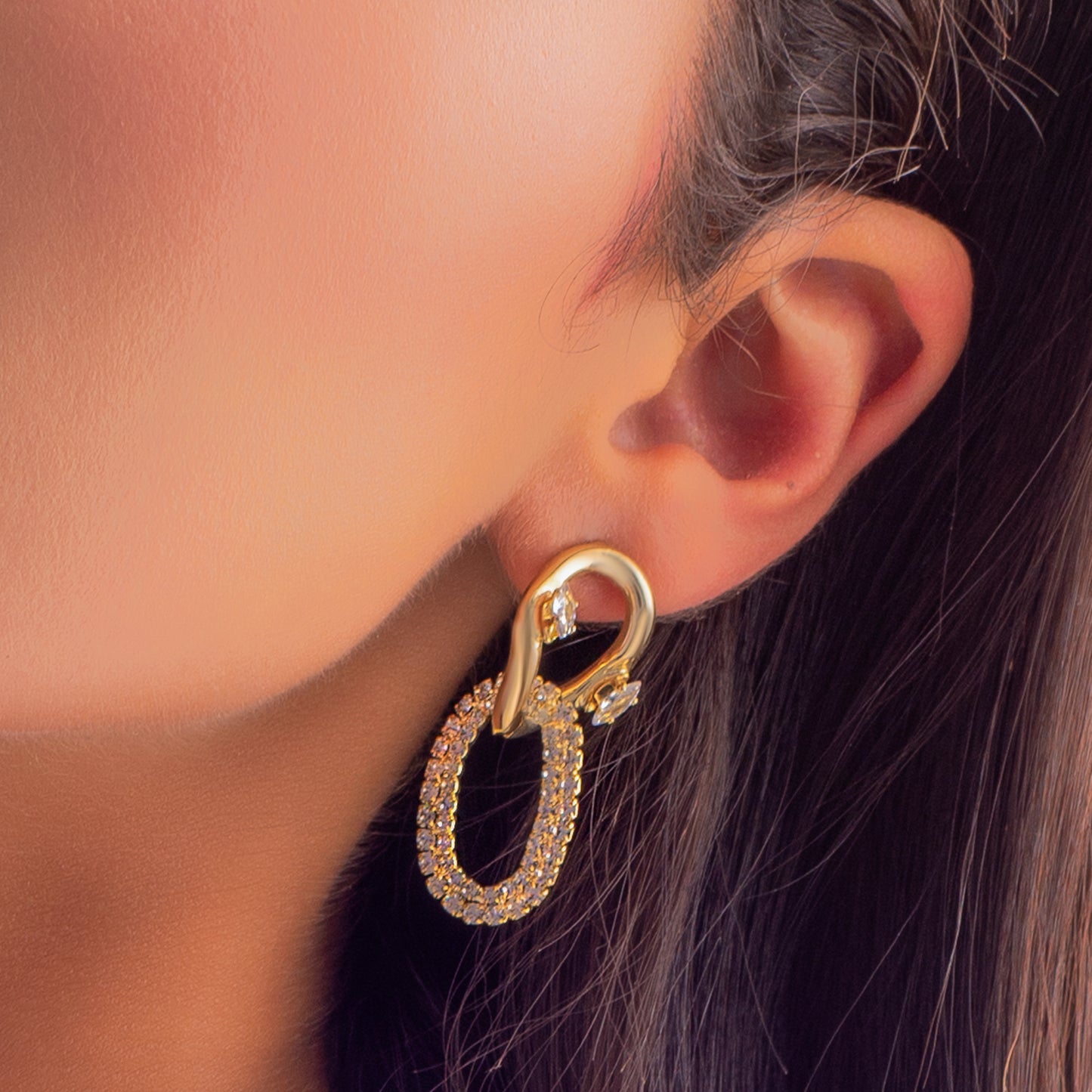 Double Dangle Hoops