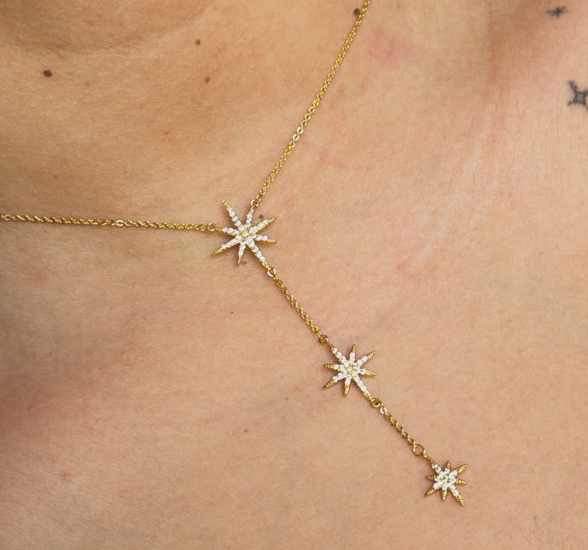 Mini Stars Lariat Necklace