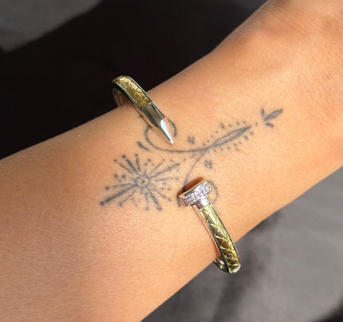 Duo Tone Nail Bangle