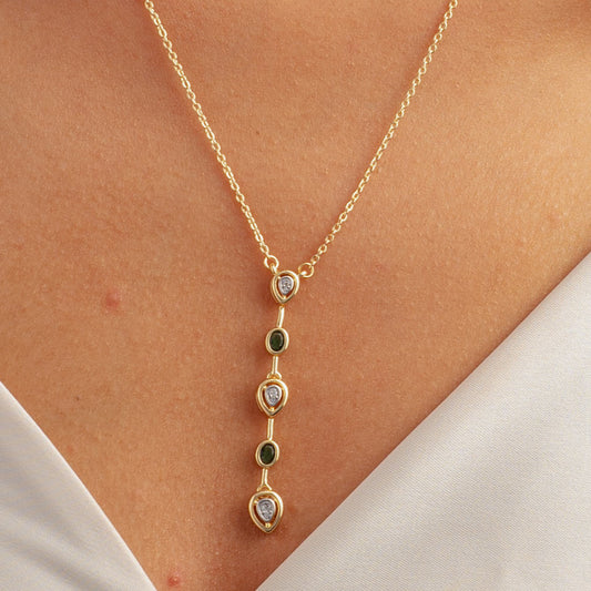 Emerald Lariat (Y) Necklace