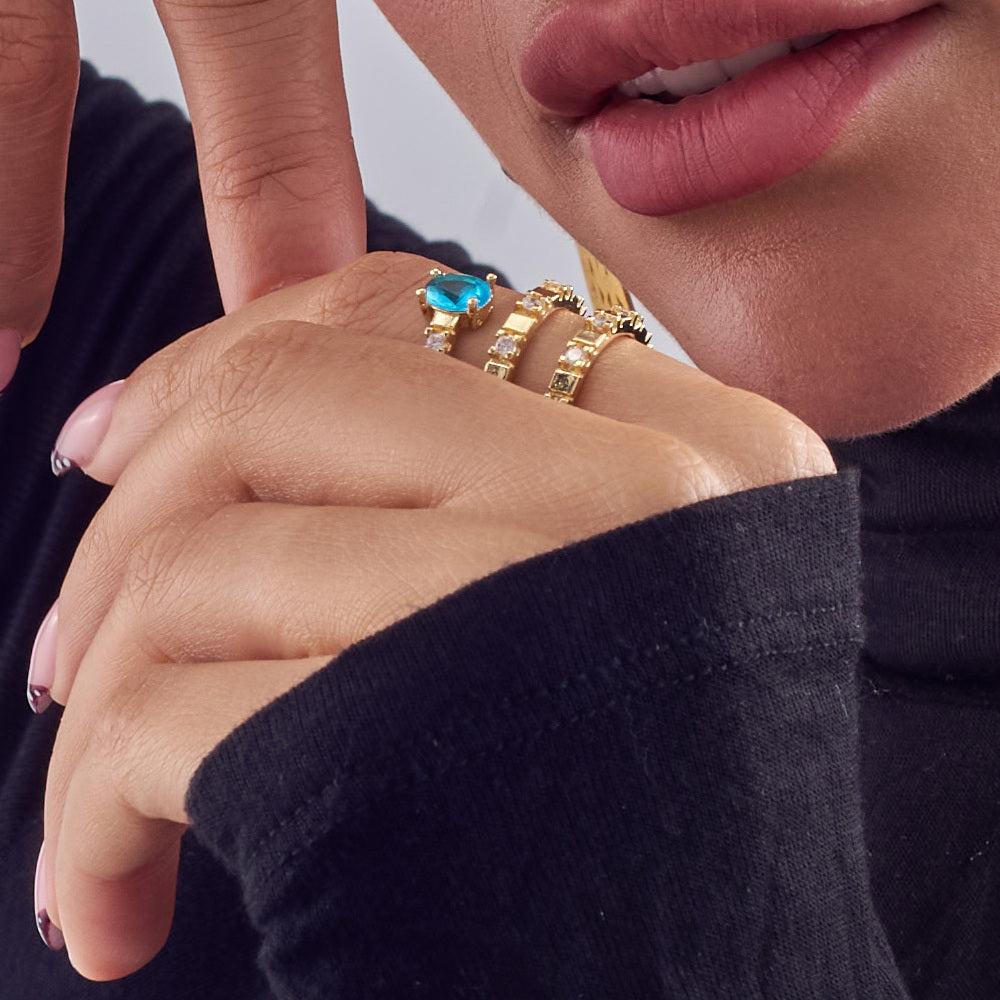 Swirl Stones Ring