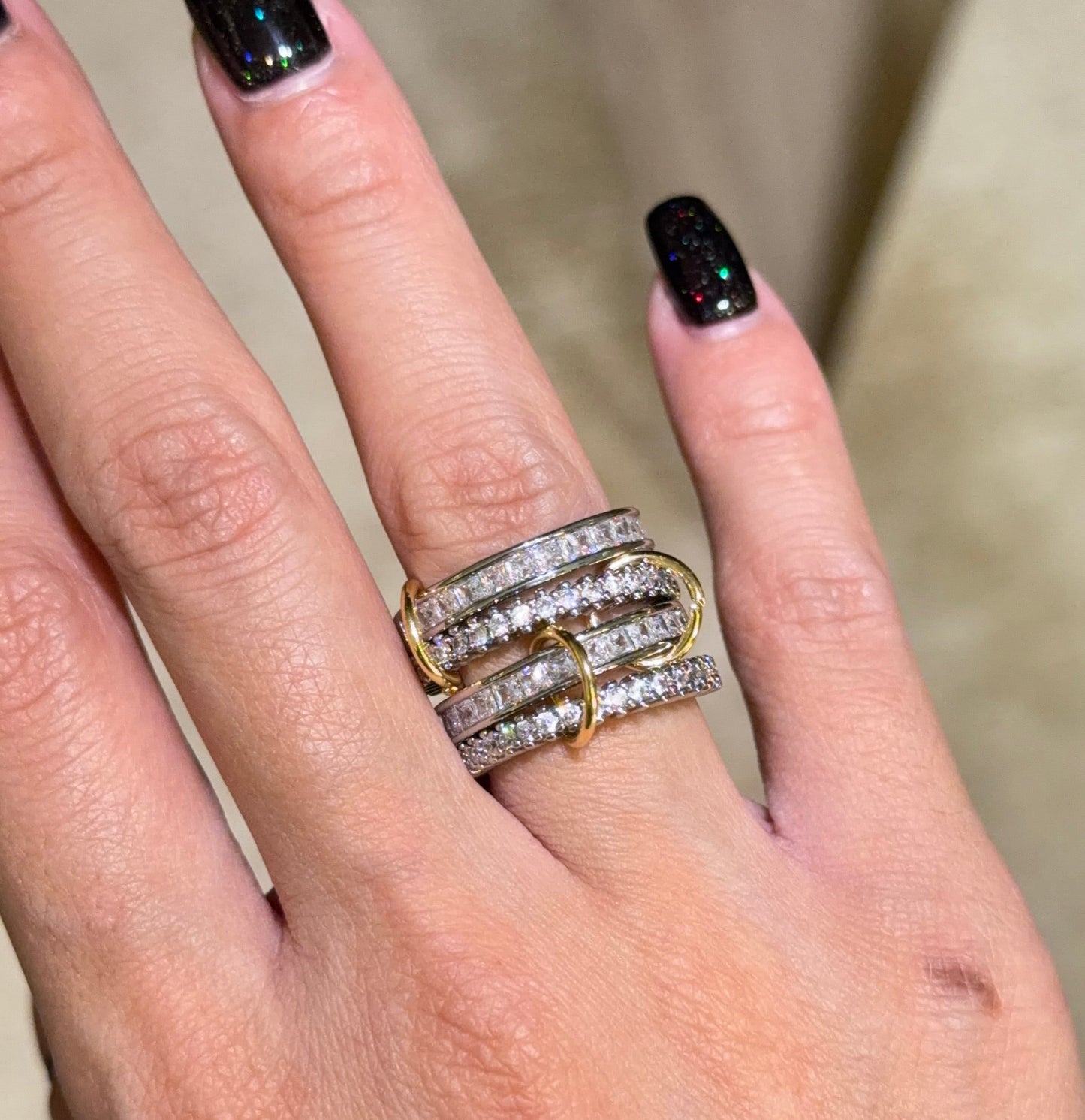 Silver Connected Ring