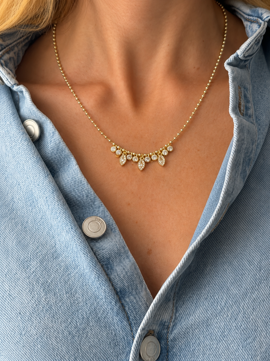 Mini Dangling Stones Necklace