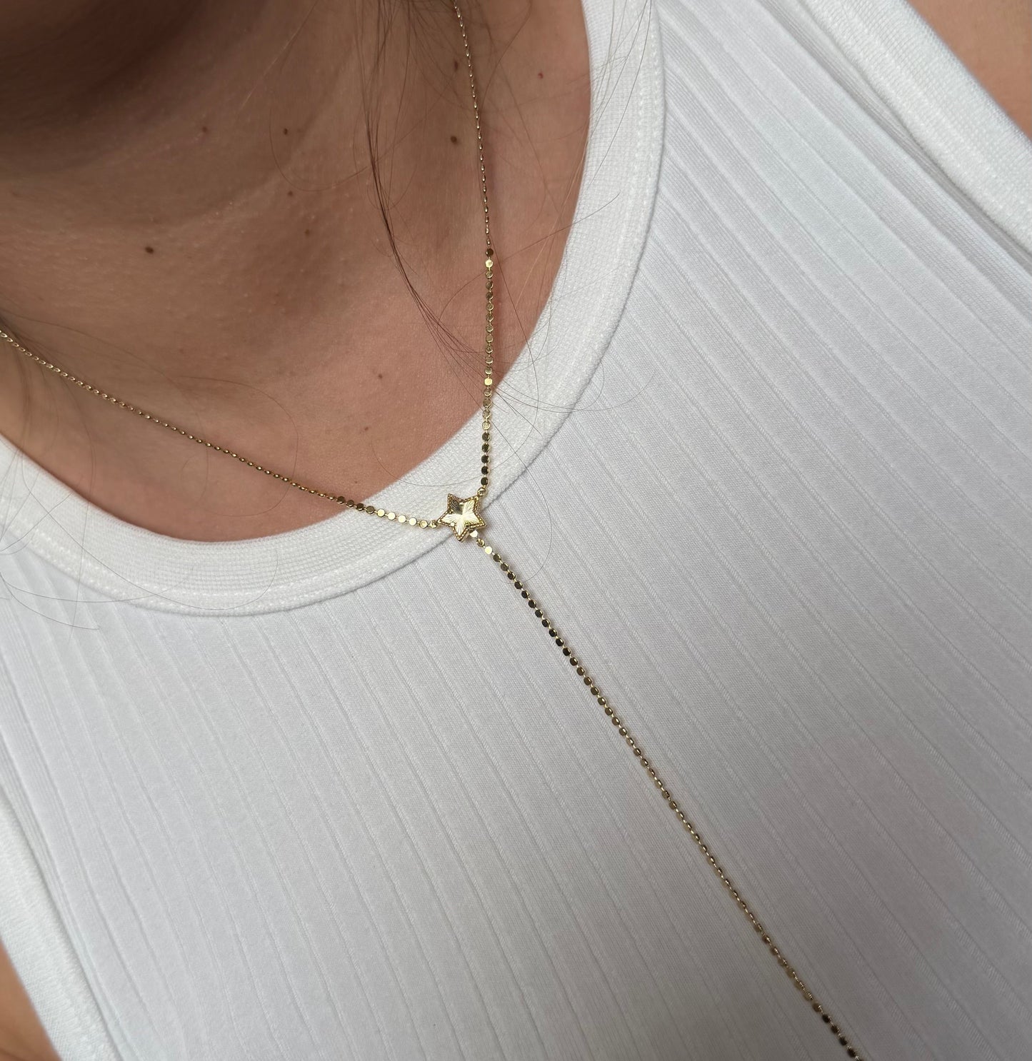 Shiny Star Lariat Necklace