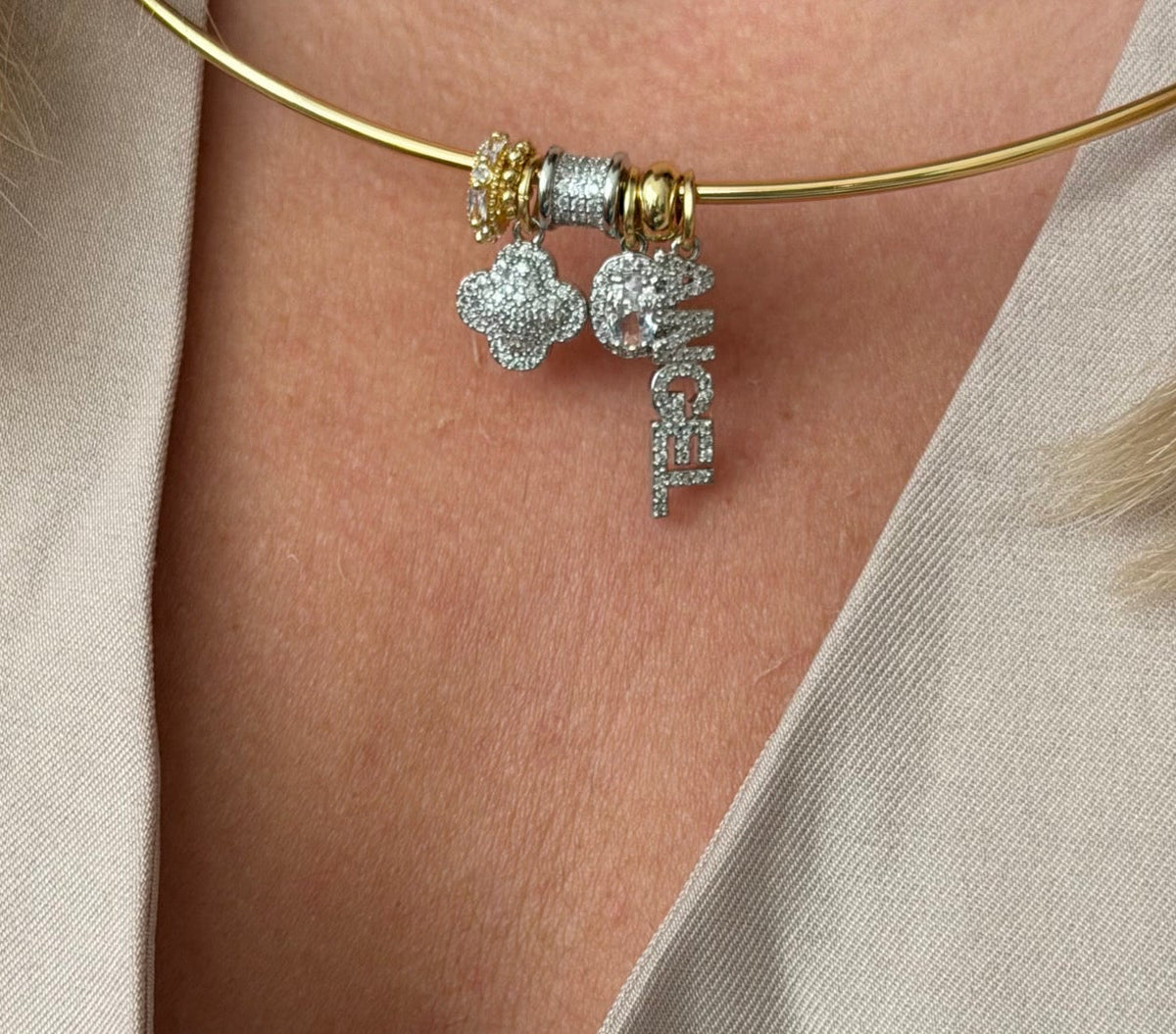 Angel Charms Hoop Choker