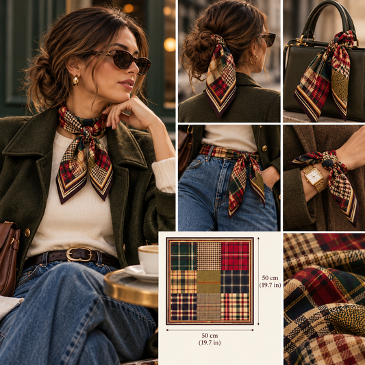 Retro Plaid Scarf