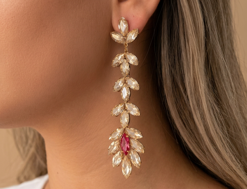 Leafy Lariat Earring