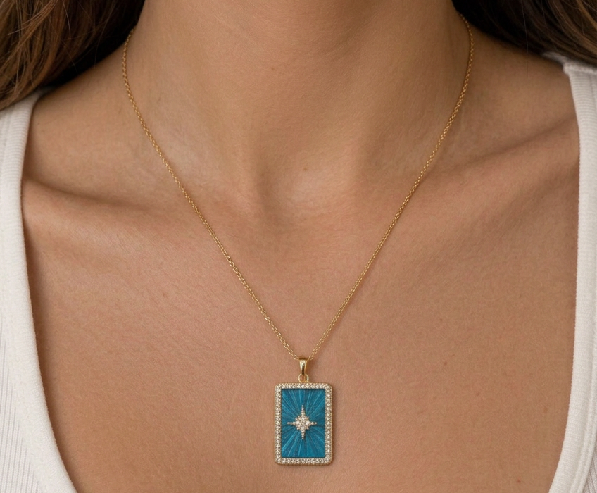 Star Tarot Card Necklace