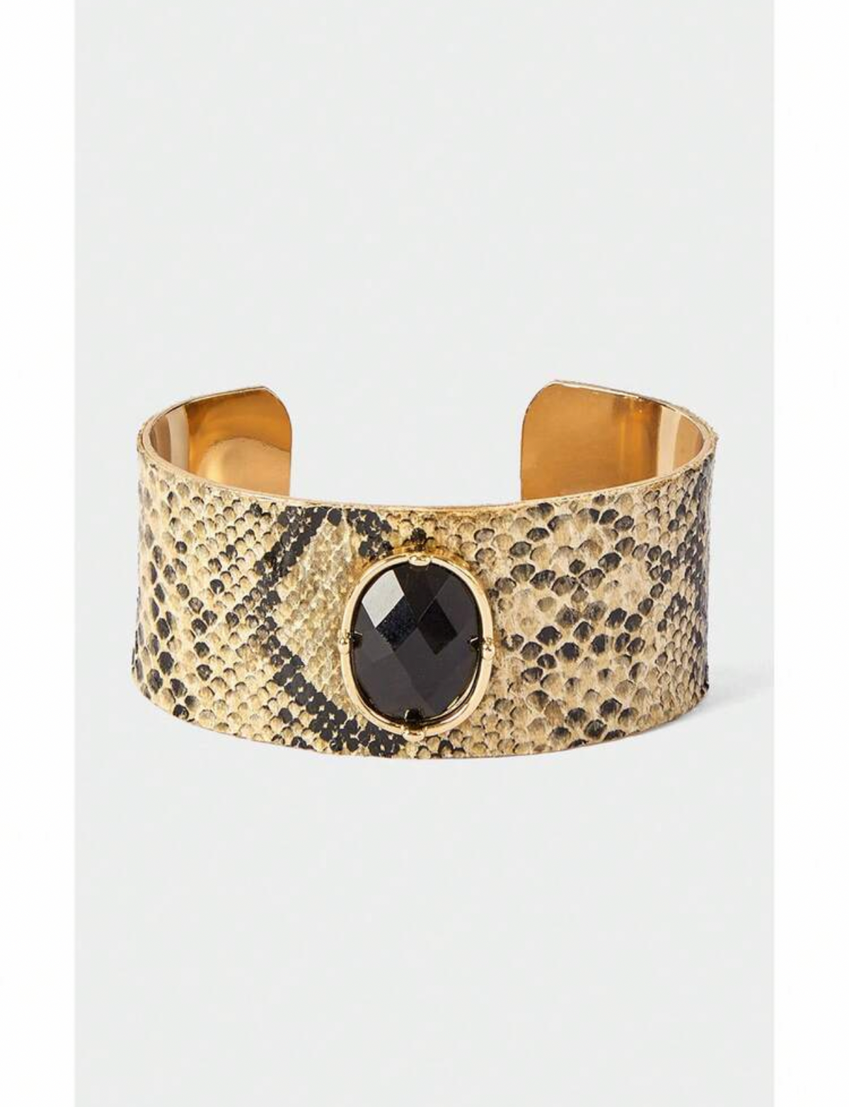 Leather Stone Bangle
