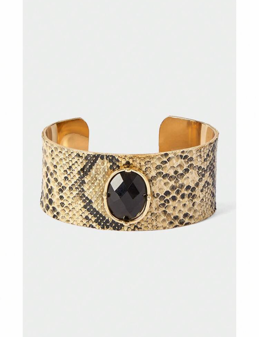 Leather Stone Bangle