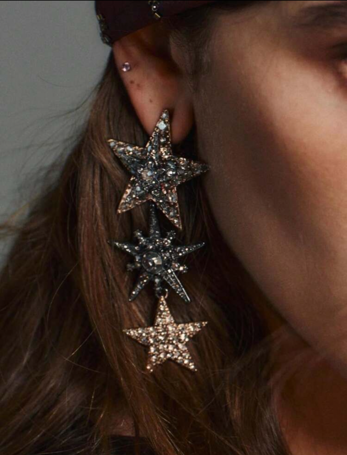 Layered Stars Earring