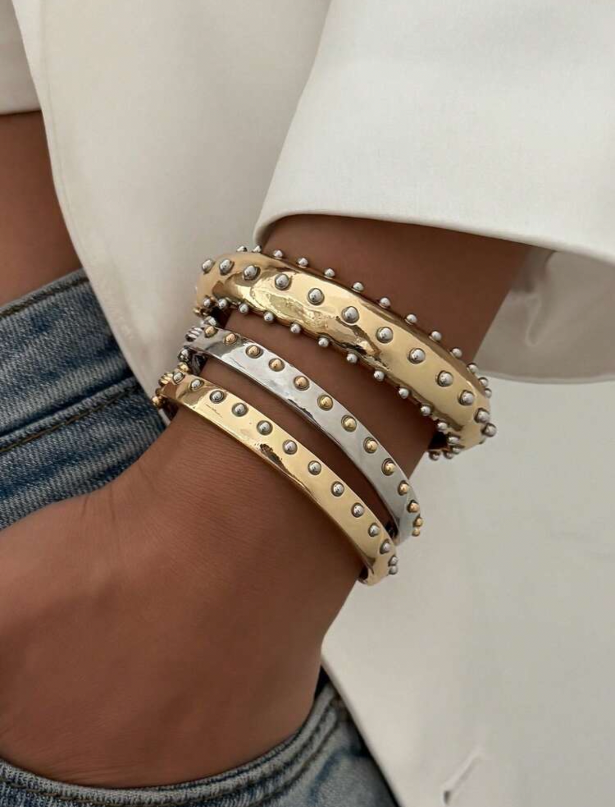 Studded Bangle Set