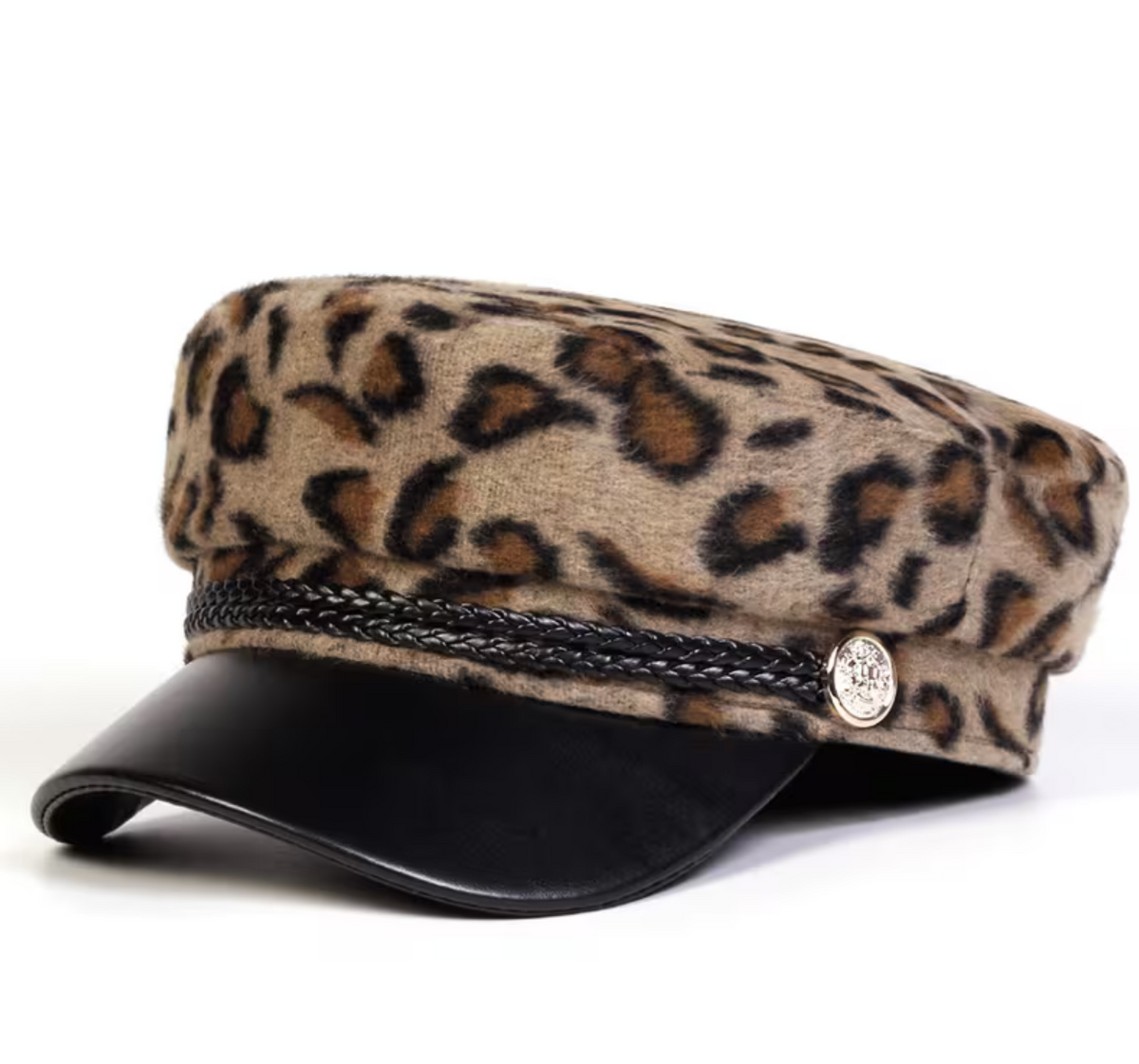 Leopard Beret Hat