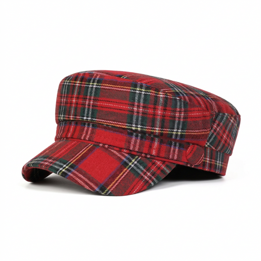 Plaid Beret Hat