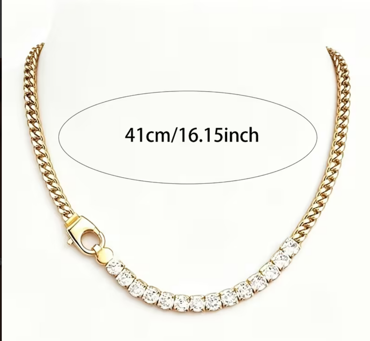 Half Tennis Gourmet Necklace