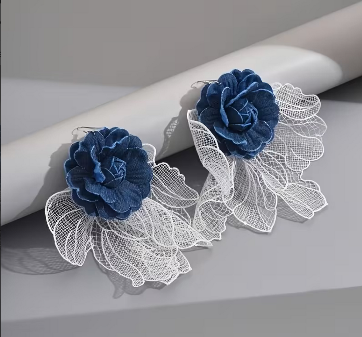 The Lace Denim Earring