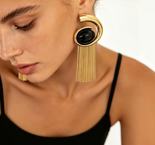 Spiral Tassel Earring