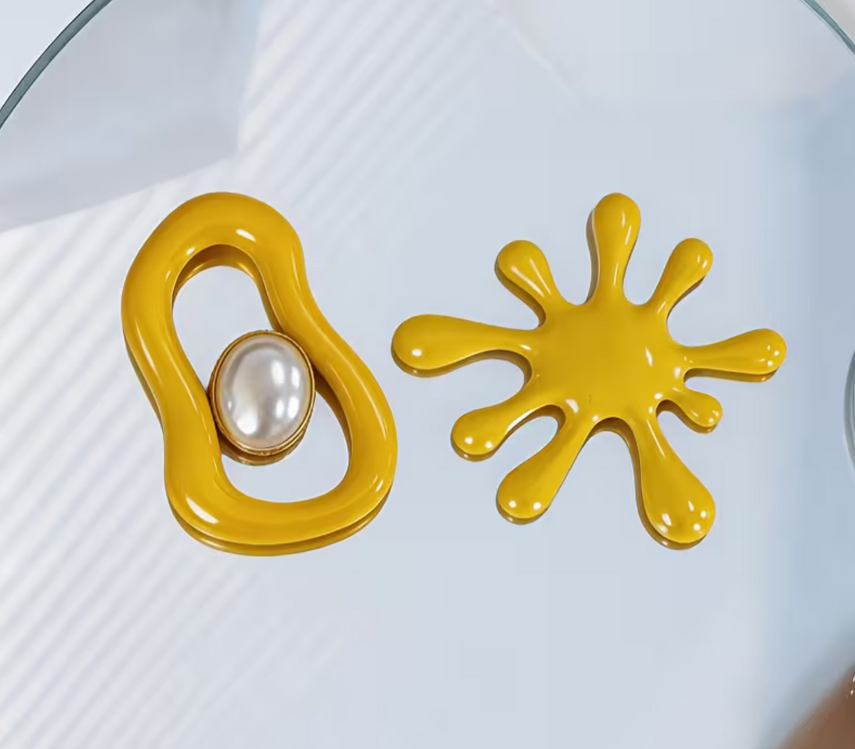 2 Pcs Paint Splash Brooch