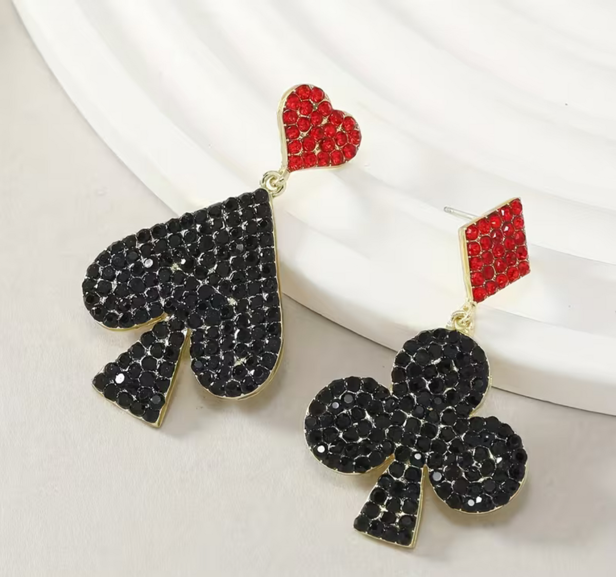 Crystal Spade/Heart Earring