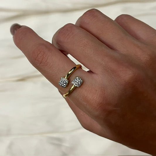 Criss Cross Square Ring