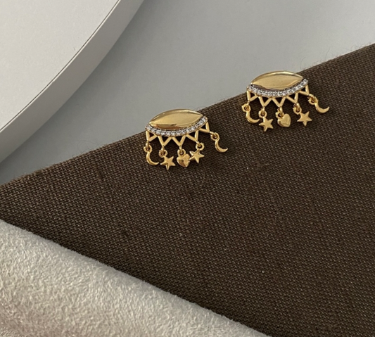 Minimal Evil Eye Earrings