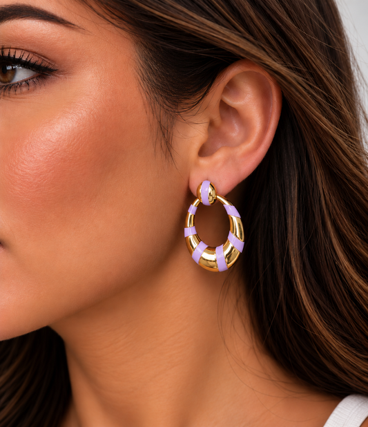 Acrylic Stones Hoops