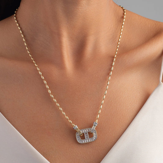 Front Locket Necklace (Triangular)