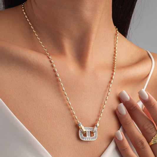 Front Locket Necklace (Triangular)