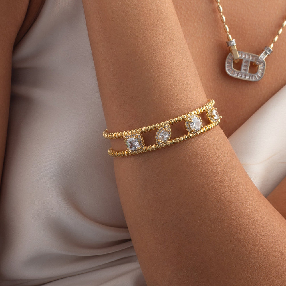 Pavé Stones Bubble Bangle