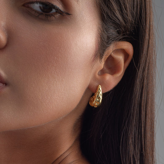 Hammered Bottega Earrings (MINI)