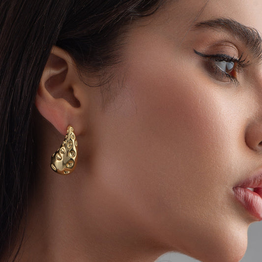 Hammered Bottega Earrings (JUMBO)