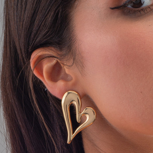 Melted Heart Earring
