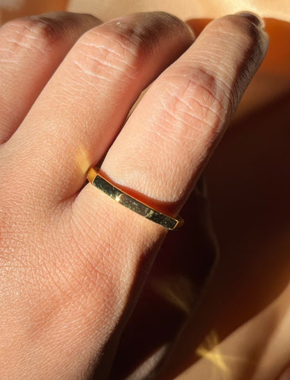 Hexagon Zircon/Plain Band