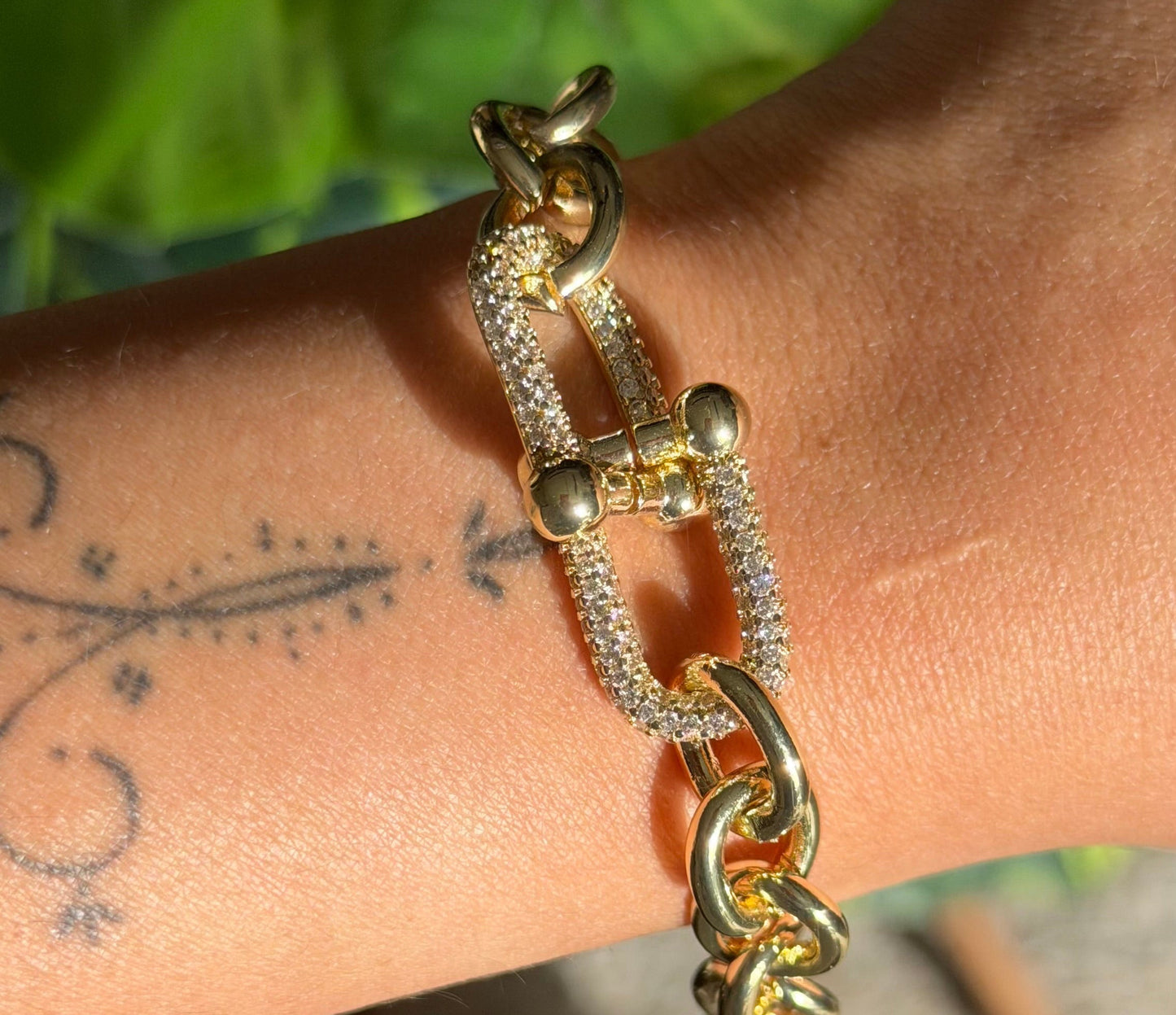Double Tiffany Bracelet (half zircon)