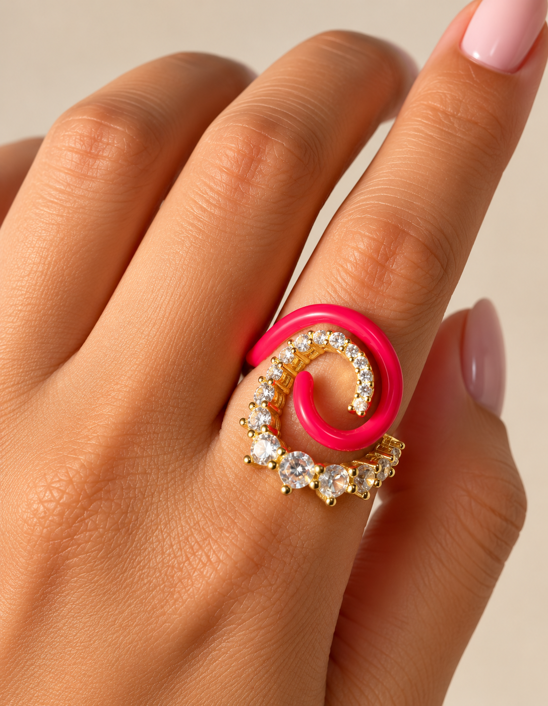 Enamel Swirl Ring