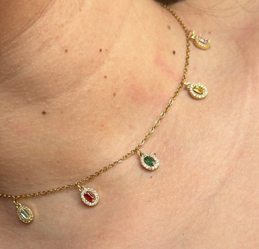 Rainbow Drops Necklace