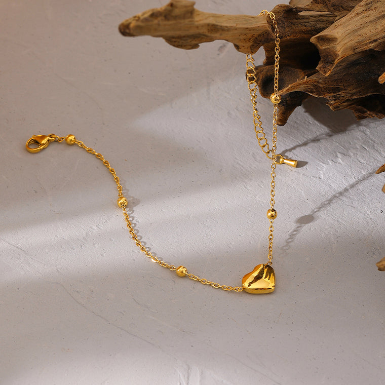 Bubble Heart Anklet