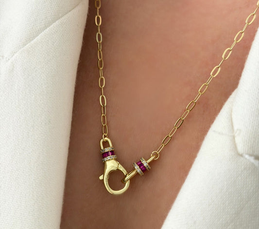 Colorful Front Lock Necklace