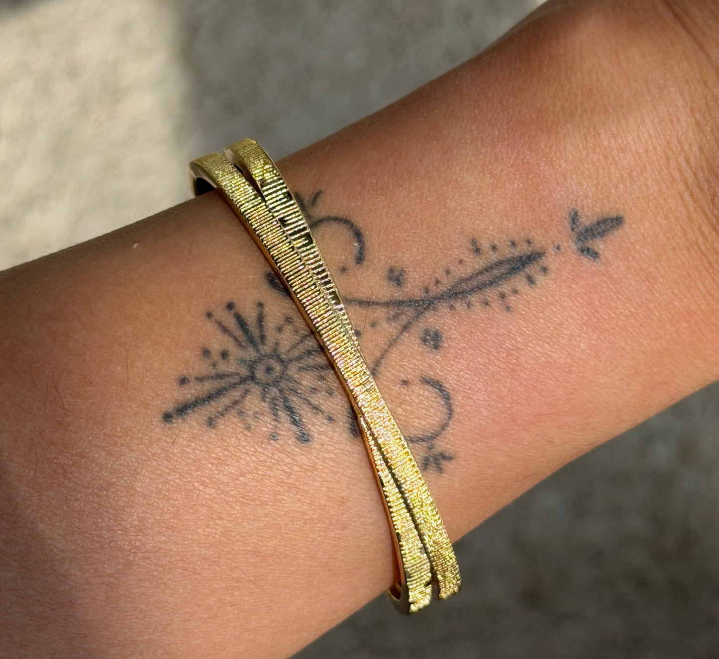 Cross Textured Bangle