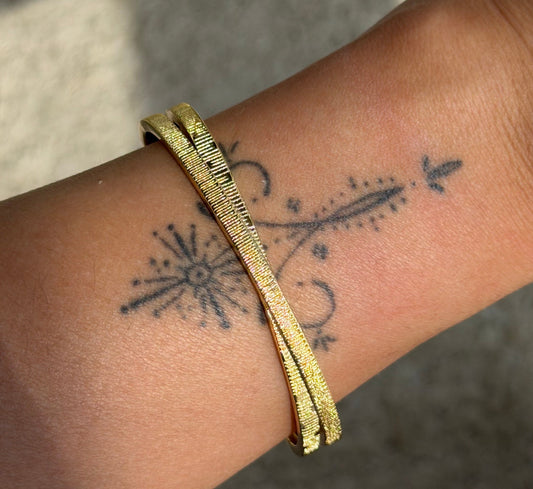 Cross Textured Bangle