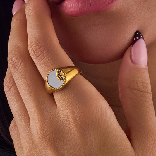 Mother of Pearl Sun ring