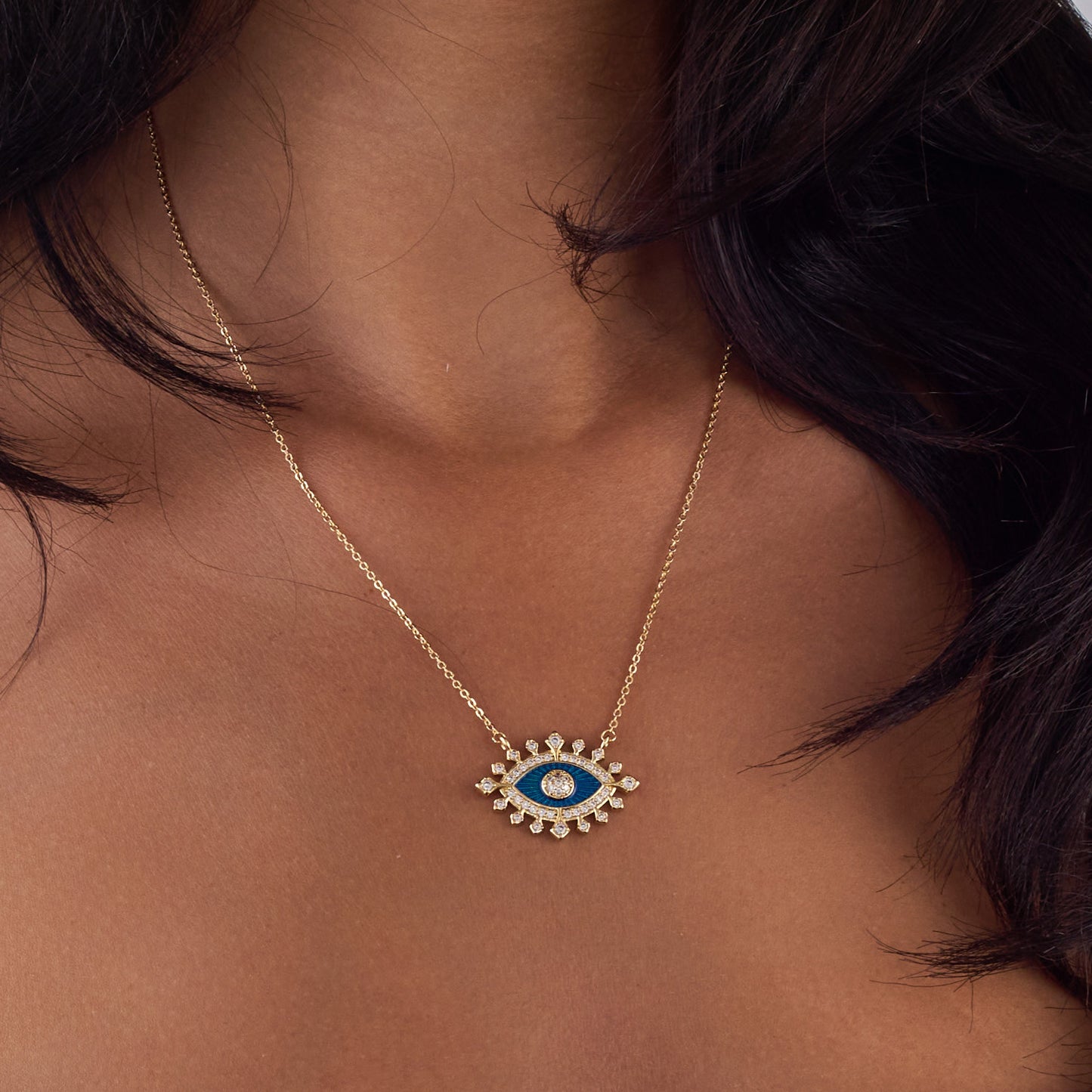 Turquoise Evil Eye Necklace