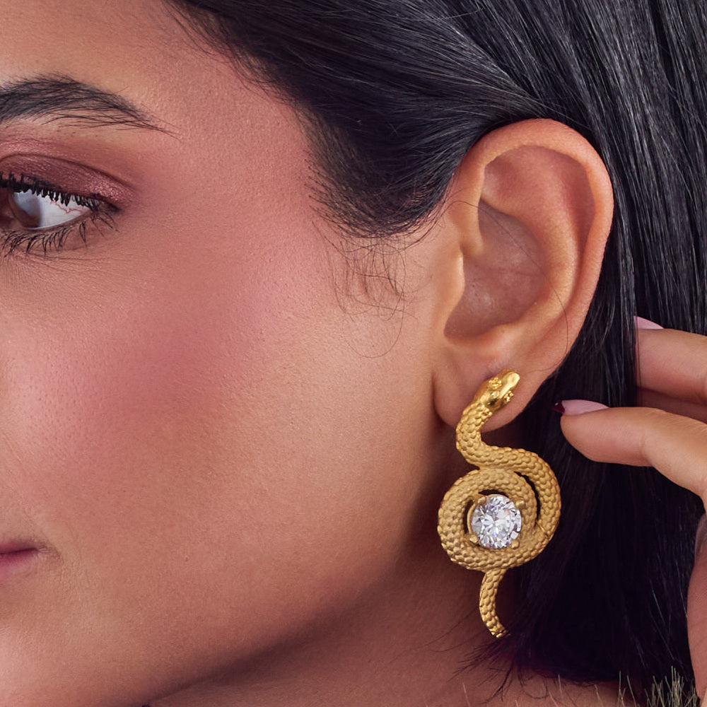 Swirl Snake Earring