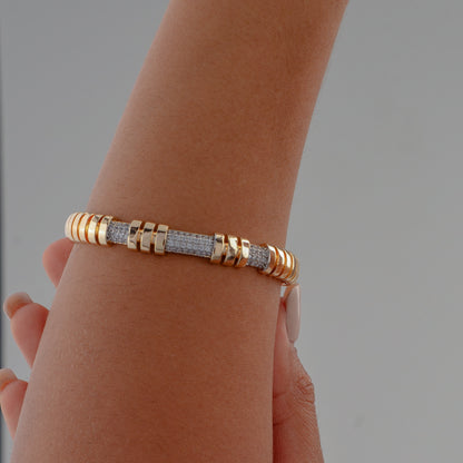 Linear Zircon Bangle