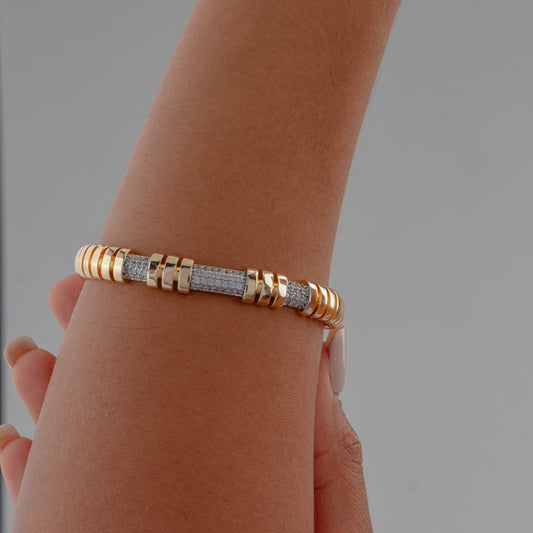 Linear Zircon Bangle