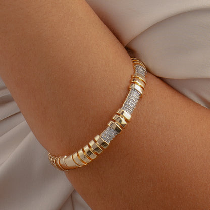 Linear Zircon Bangle