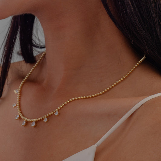 Dangling Bubbly Circles Necklace