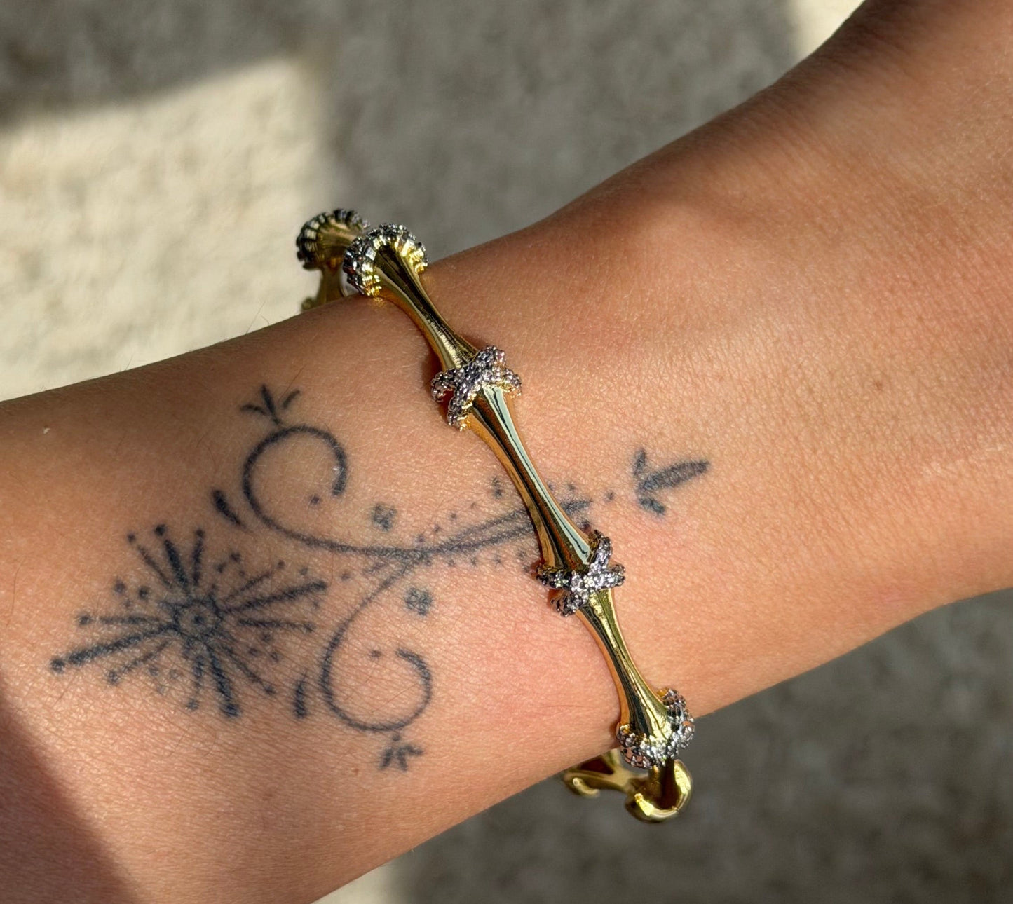 Bamboo Diamond Bangle